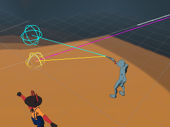 Unity screenshot showing isometric aiming