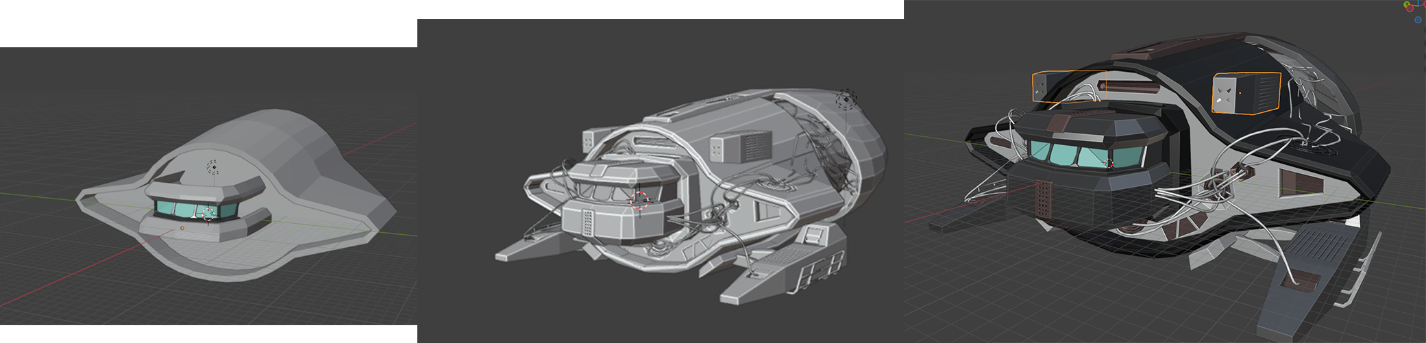 Outer Ship model for Menu